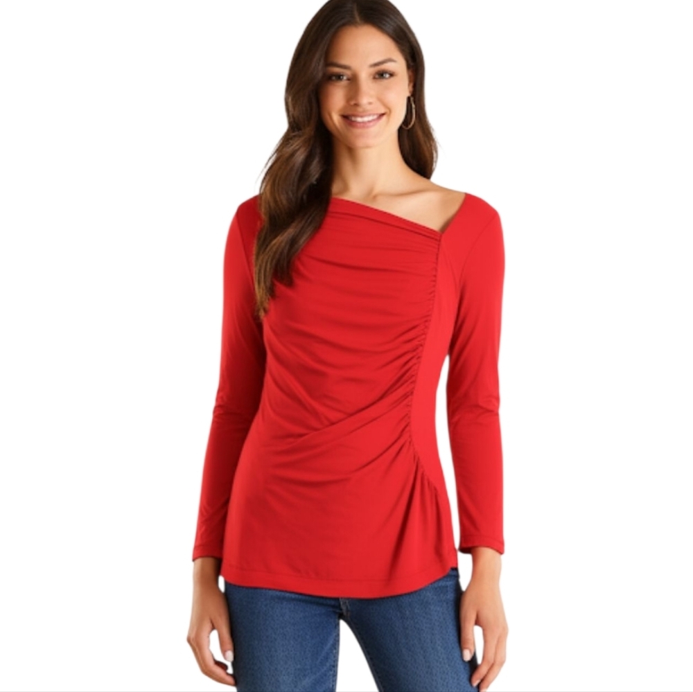 Calvin‎ Klein Asymetrical Neck Blouse